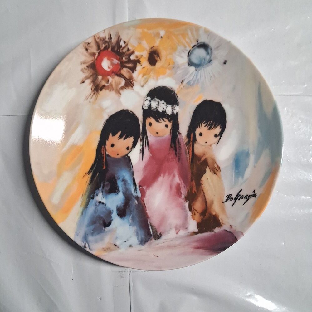 Vintage 1987 Ted De Grazia " Bright Flowers Of The Desert " Plate 9" Round